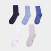 Lot 5 paires chaussettes coton bleu mixte