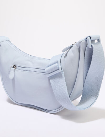 Sac banane en bandouli&egrave;re bleu ciel femme