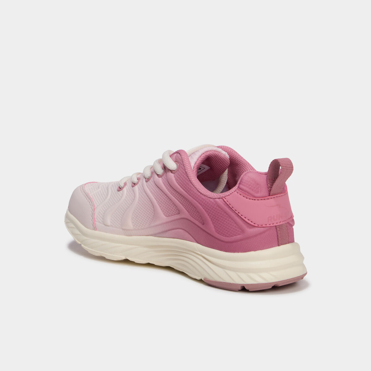 Baskets running &agrave; lacets rose fille