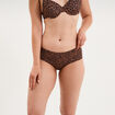 Shorty microfibre sans coutures marron femme