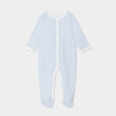 Dors-bien manches longues boutonné coton bleu bébé garçon