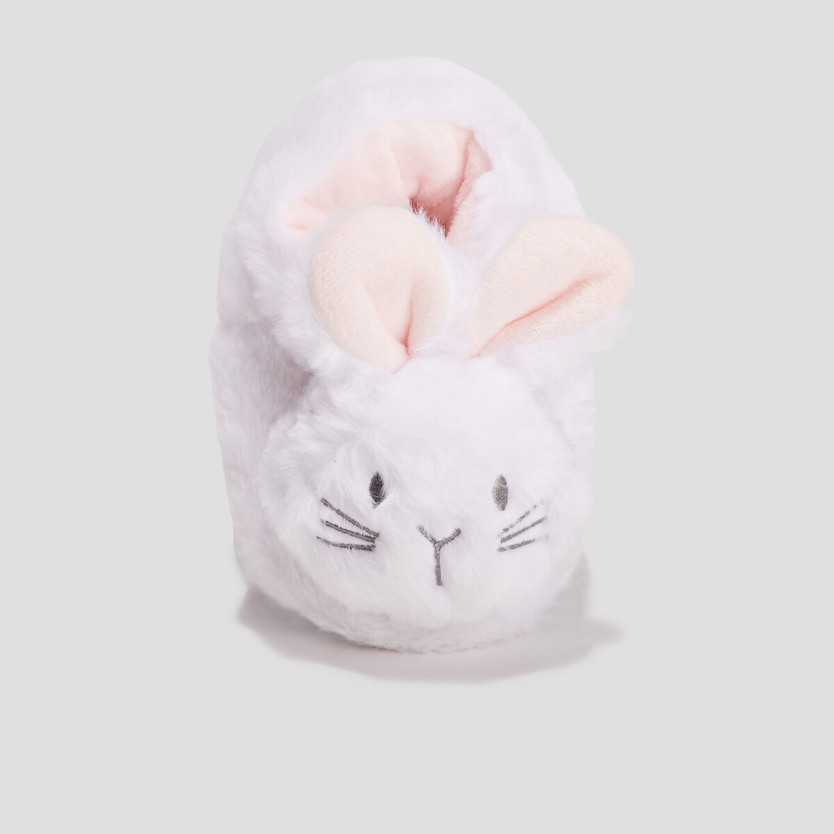 Chaussons fantaisie fourrés blanc bébé fille