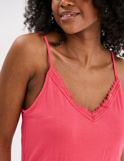 Ensemble pyjama short et débardeur rose femme