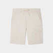 Bermuda cargo droit coton majoritaire beige homme