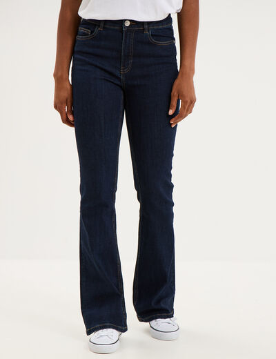 Jeans flare 5 poches denim brut femme