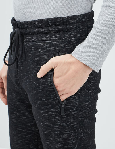 Pantalon jogging taille élastiquée noir homme