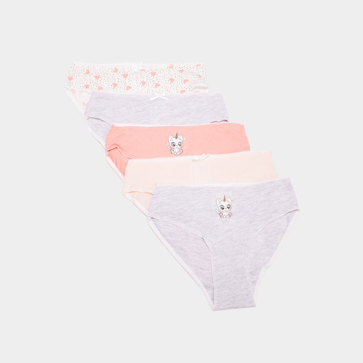 Lot 5 culottes coton orange clair fille