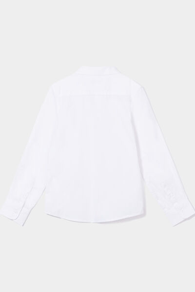 Chemise manches longues blanc garçon