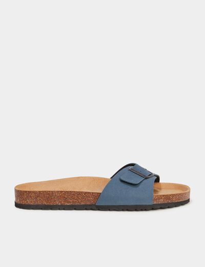 Mules avec boucles bleu marine homme