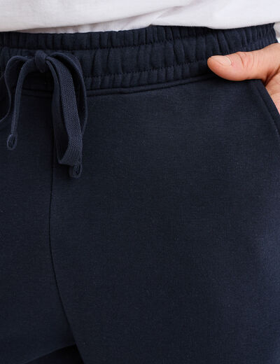 Short de jogging en molleton bleu marine homme