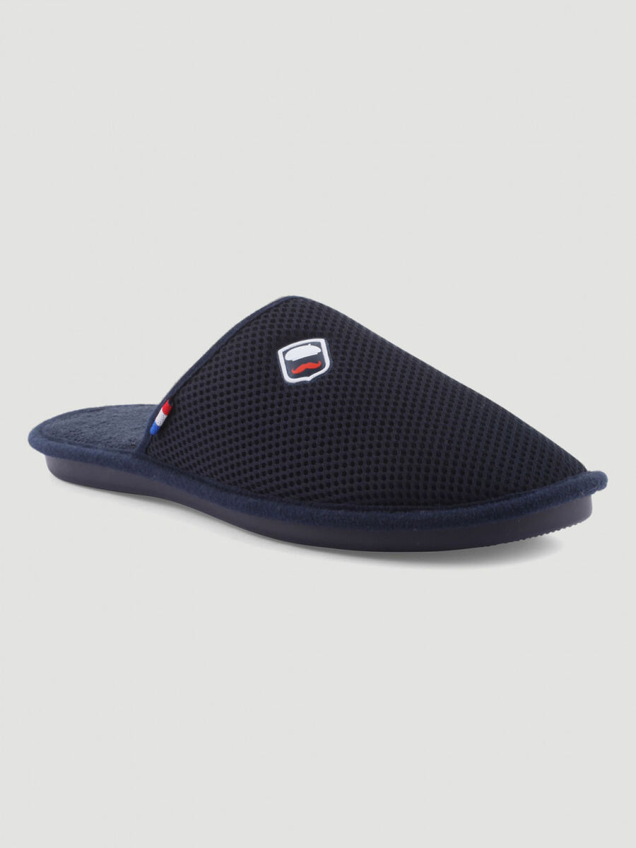 Chaussons mules bleu marine homme