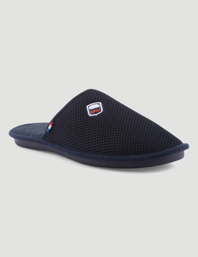 Chaussons mules bleu marine homme
