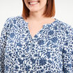 Blouse boutonn&eacute;e blanc femme grande taille