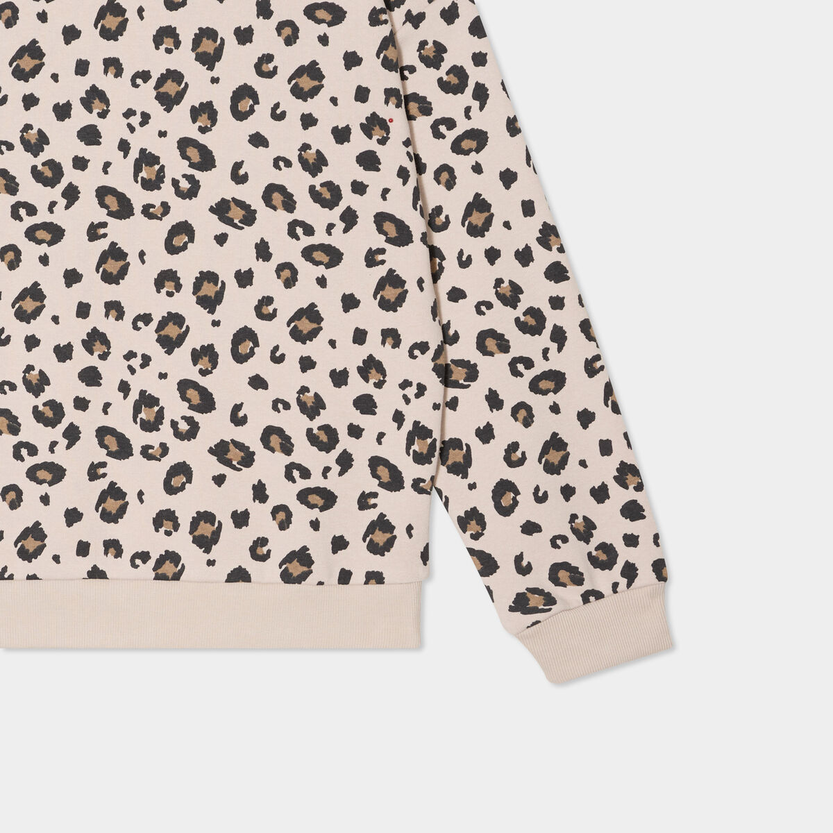 Sweat col rond manches longues sable fille