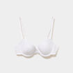 Soutien-gorge corbeille padd&eacute; dentelle blanc femme