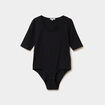 Body ajust&eacute; manches courtes noir femme