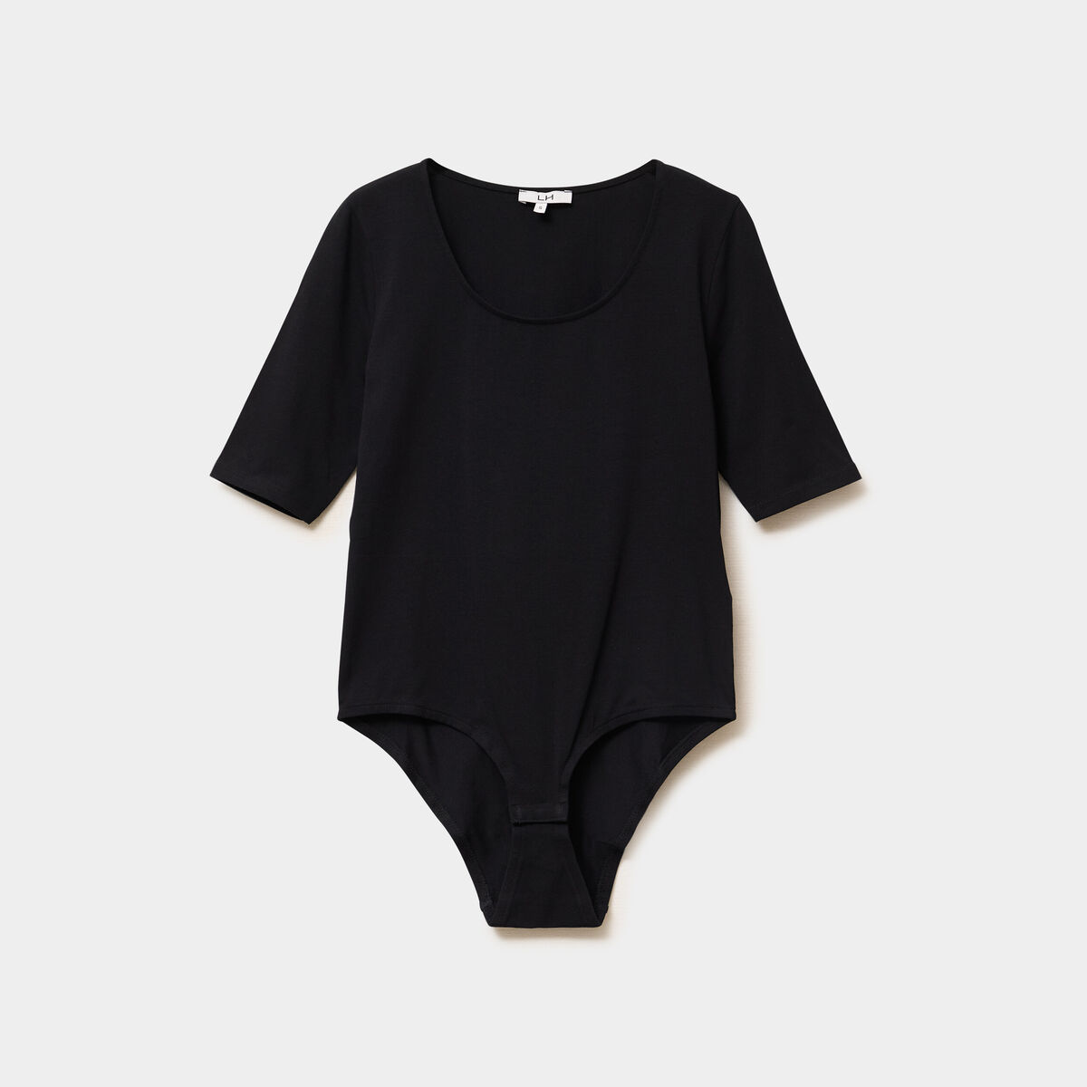Body ajust&eacute; manches courtes noir femme