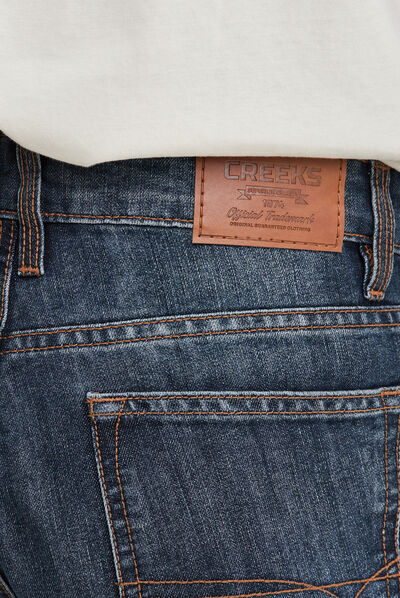 Jeans straight 5 poches Creeks denim dirty homme