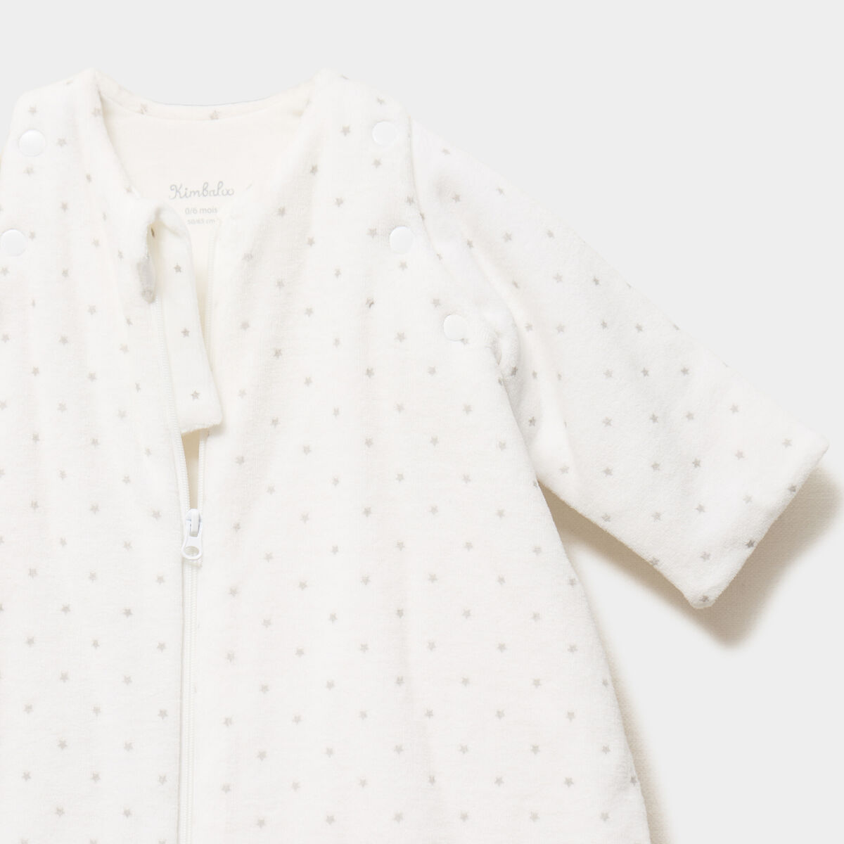 Gigoteuse effet velours zipp&eacute;e TOG 3 blanc b&eacute;b&eacute;