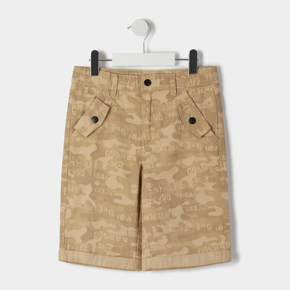 Bermuda droit beige garçon