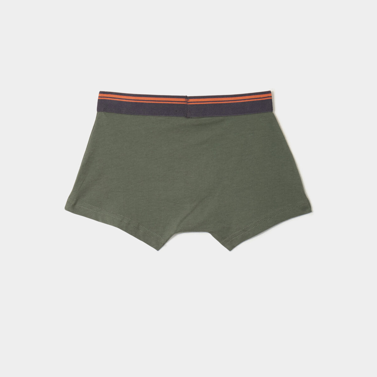 Lot 5 boxers coton vert kaki gar&ccedil;on