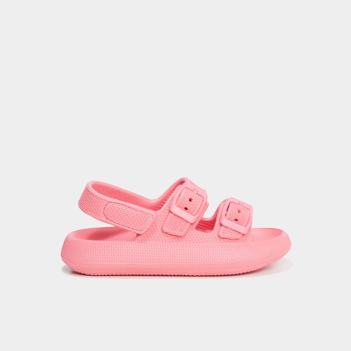 Mules de plage avec boucles rose fille
