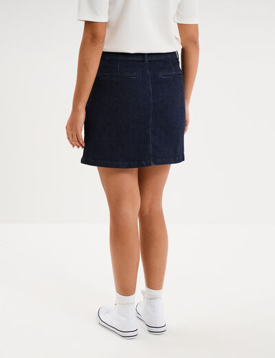 Jupe courte en jean denim brut femme