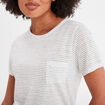 T-shirt col rond 1 poche manches courtes ecru femme