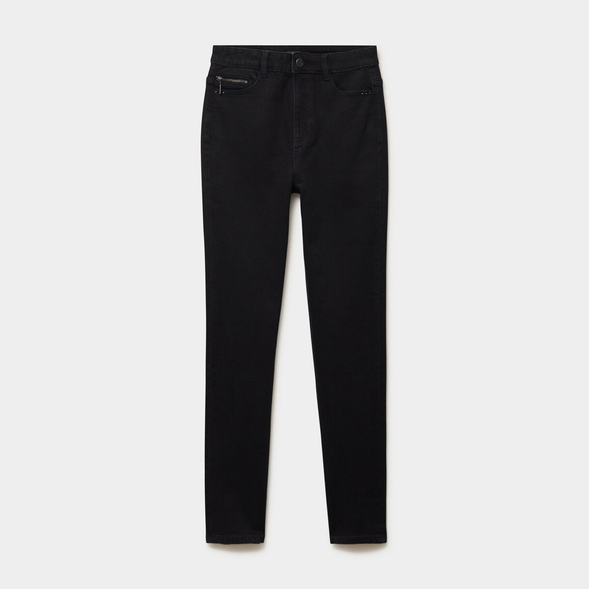 Jean skinny taille haute denim noir femme