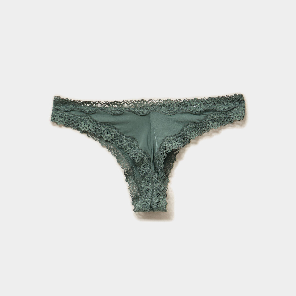 Lot 3 tangas avec dentelle vert femme
