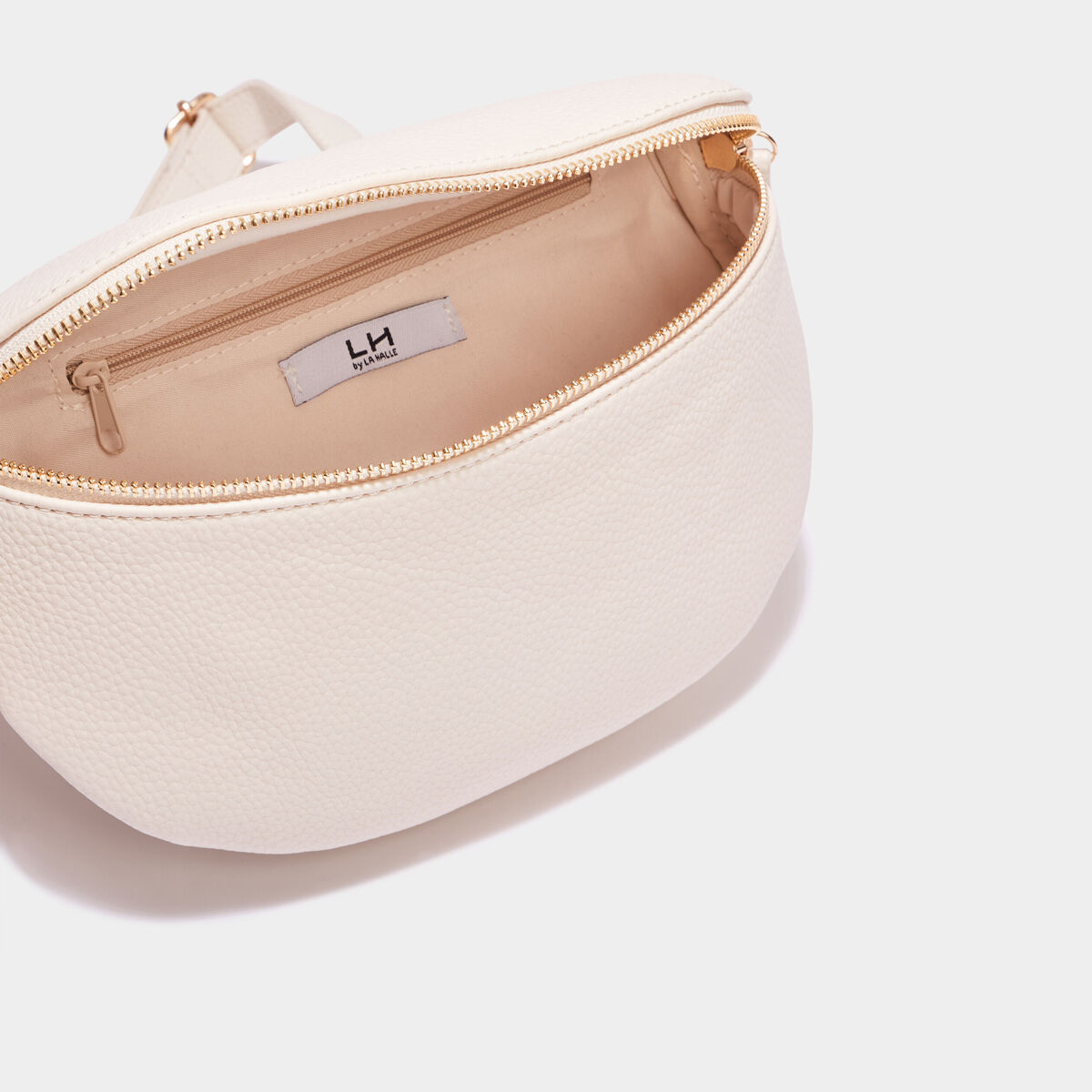 Sac banane arrondi ivoire femme