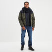 Pull col rond à manches longues bleu foncé homme