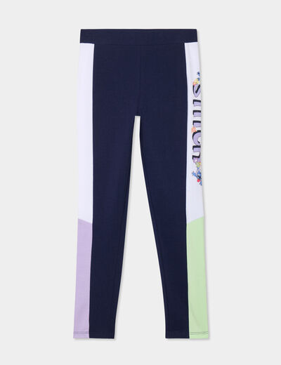 Legging taille élastiquée coton Stitch multicolore fille