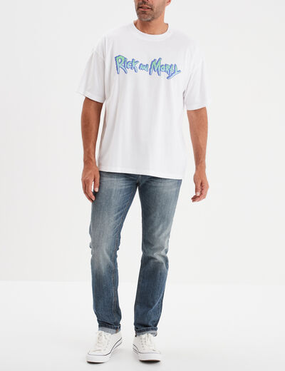 T-shirt manches courtes Rick et Morty blanc homme