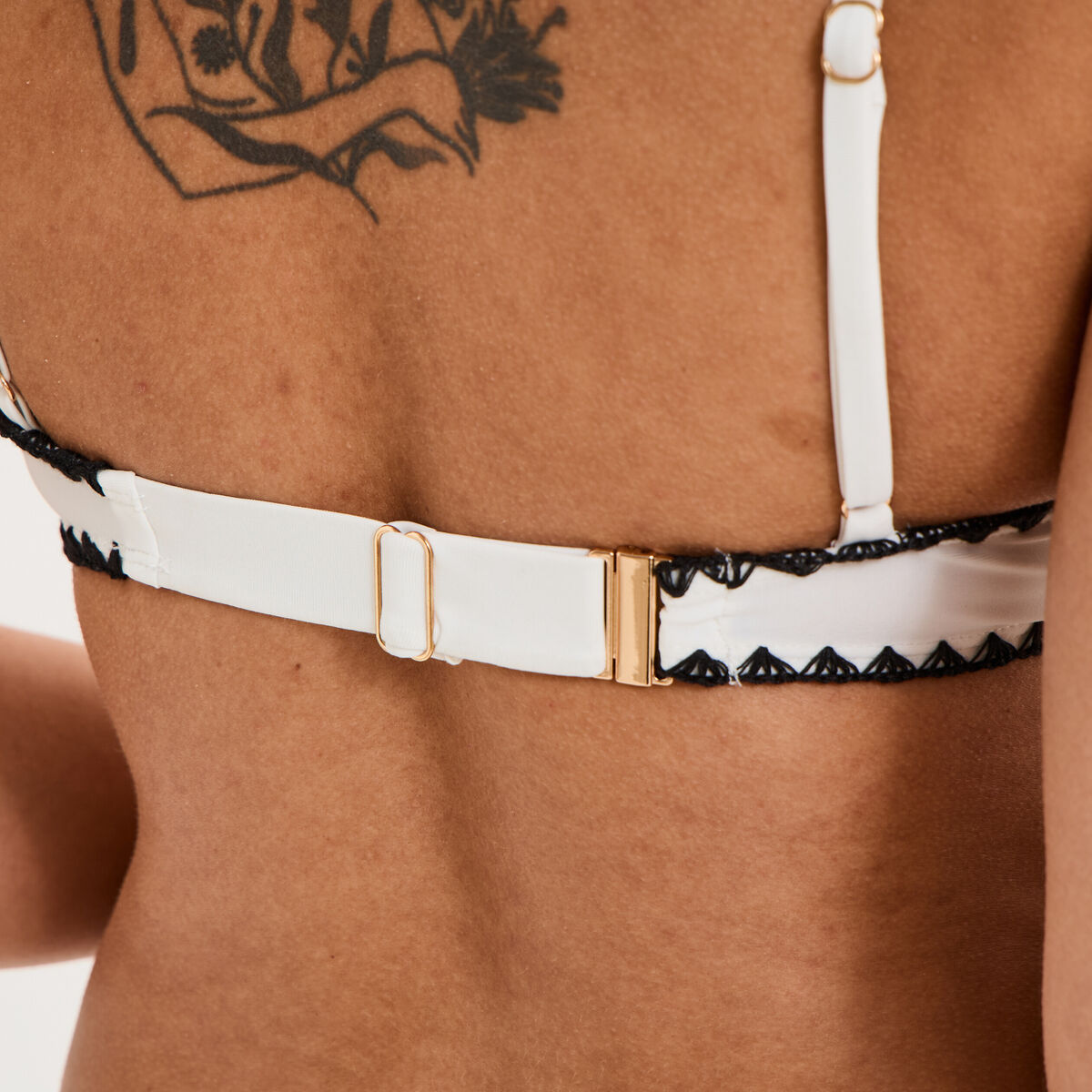 Haut de maillot de bain triangle ivoire femme