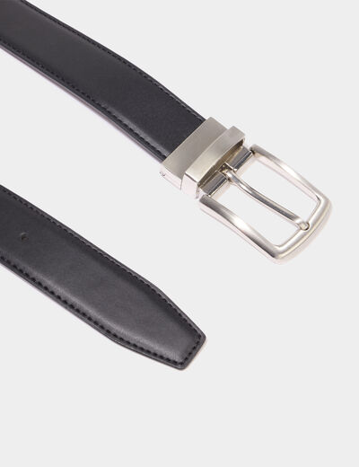 Ceinture r&eacute;versible noir homme