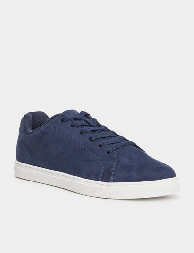 Tennis à lacets bleu marine homme
