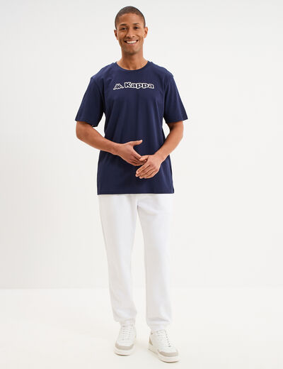 T-shirt avec manches courtes coton Kappa bleu marine homme