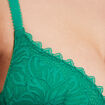 Soutien-gorge push up dentelle vert menthe femme