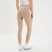 Legging 7/8 &egrave;me taille &eacute;lastiqu&eacute;e sable femme