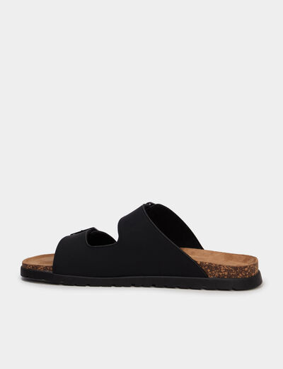 Sandales &agrave; boucles noir homme