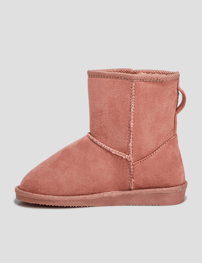 Bottines fourrées Creeks rose fille