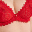 Soutien-gorge corbeille dentelle rouge femme