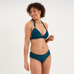 Haut de maillot de bain forme triangle bleu p&eacute;trole femme