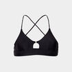 Haut de maillot de bain bretelles fines noir femme