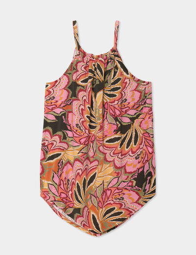 Débardeur encolure américaine multicolore femme
