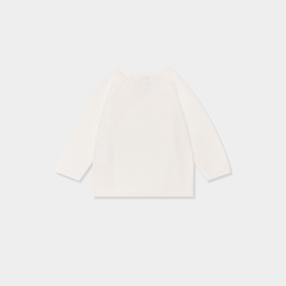 Gilet coton col cache-coeur blanc b&eacute;b&eacute; gar&ccedil;on