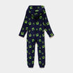 Combinaison pyjama velours Minecraft bleu marine gar&ccedil;on