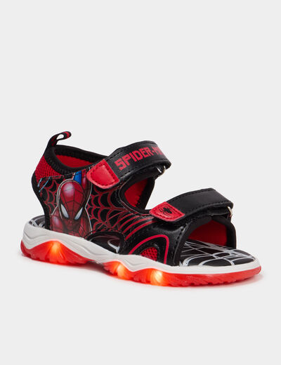 Sandales semelles lumineuses Spider-Man rouge gar&ccedil;on