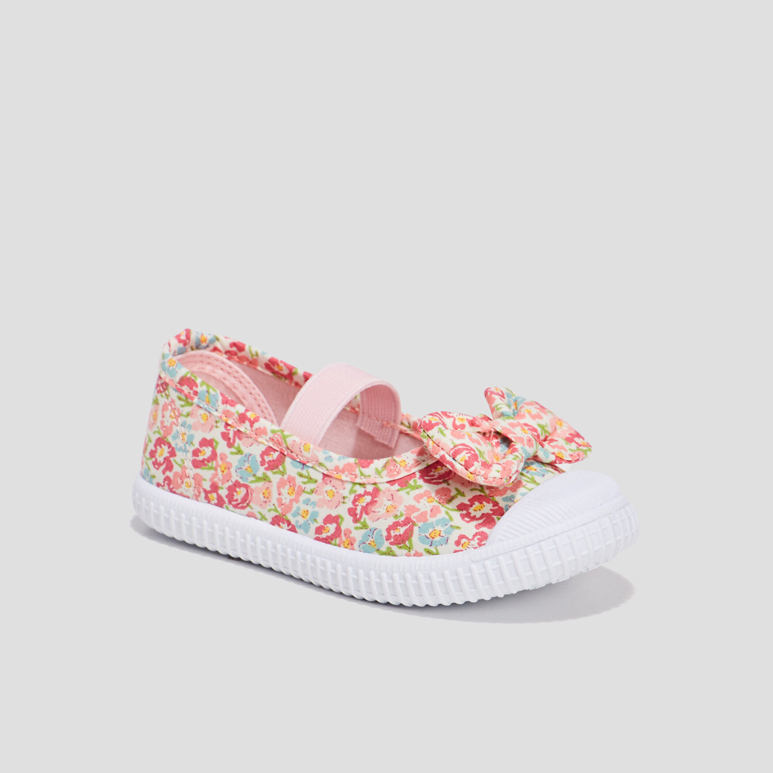 Babies en toile avec noeuds multicolore fille LH